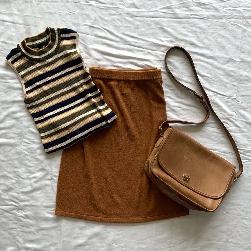 Y2K Vintage Striped Turtle Neck Tank